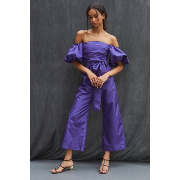 Anthropologie Delfi Off-The-Shoulder Jumpsuit - Picture 1 of 11